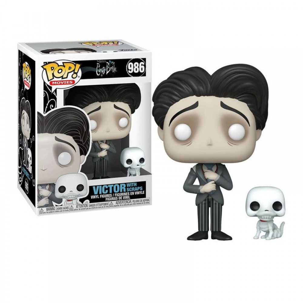 Funko POP 18+α体セット(バラ売り不可):プロテクター付き Фигурка Funko Pop Corpse Bride - Victor with Scraps / Фанко Поп